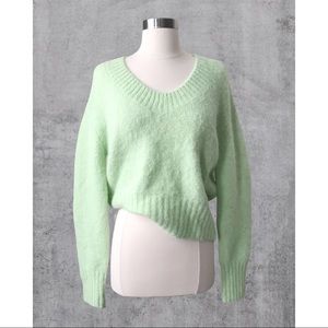 Arket Pale Green Alpaca Blend Sweater